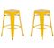 Tabouret De Bar Set De 2 Métal Jaune Cabrillo