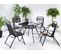 Lot De 4 Chaises De Jardin Noires Livo