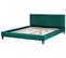 Lit Double En Velours Vert Foncé 180x200 Cm Fitou