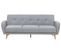 Canapé Convertible 3 Places En Tissu Gris Florli