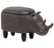 Tabouret Enfant En Cuir Pu Gris Foncé Rhino