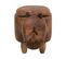 Tabouret Enfant En Cuir Pu Marron Clair Rhino