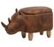 Tabouret Enfant En Cuir Pu Marron Clair Rhino