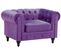 Velours Fauteuil Violet Chesterfield