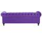 Canapé 3 Places En Velours Violet Chesterfield