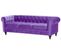 Canapé 3 Places En Velours Violet Chesterfield