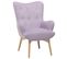 Velours Fauteuil Violet Vejle