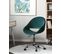 Chaise De Bureau Velours Vert Émeraude Selma