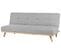 Canapé Convertible 3 Places En Tissu Gris Clair Froya