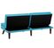 Canapé Convertible 3 Places En Tissu Bleu Turquoise Ronne