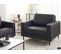 Fauteuil Cuir Noir Savalen