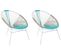 Chaise De Jardin Set De 2 Blanc Acapulco