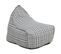 Pouf Poire Gris Drop Linen