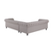 Canapé Angle à Droite 6 Places En Tissu Beige Chesterfield