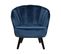 Velours Fauteuil Bleu Foncé Dala