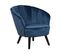 Velours Fauteuil Bleu Foncé Dala