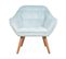 Velours Fauteuil Bleu Clair Karis