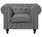 Fauteuil Gris Clair Chesterfield