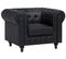 Fauteuil Cuir Pu Noir Chesterfield