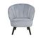 Velours Fauteuil Gris Clair Dala