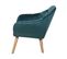 Velours Fauteuil Bleu Paon Karis