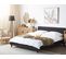 Lit Double En Tissu Noir Avec LED 180x200 Cm Fitou