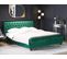 Lit Double En Velours Vert 180 X 200 Cm Avallon