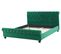 Lit Double En Velours Vert 160 X 200 Cm Avallon