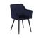 Chaise De Salle à Manger Set De 2 Velours Bleu Foncé Jasmin