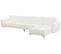 Canapé Angle Gauche Convertible Cuir Pu Blanc 5 Places Aberdeen