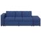 Canapé Convertible 3 Places En Tissu Bleu Marine Falster