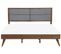 Lit Double En Bois Marron Et Gris 180 X 200 Cm Poissy