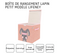 Boîte De Rangement En Tissu Pour Enfant "lapin" Avec Couvercle