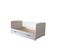 Lit D'appoint Bébé 90x40cm, Transformable En 90x55cm, Hauteur Réglable, Matelas Inclus Blanc Martha