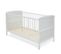 Lit Bébé 70x140, Transformable, Réglable, Barreaux Amovibles, Blanc Laris