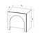 Table De Chevet Arco 50x35x49 Cm Blanc