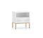 Table De Chevet Clearing 50x34x53 Cm Blanc