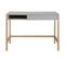 Bureau Design "northgate" 112cm Bouleau Et Gris