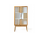 Vitrine Scandinave Colorée En Bois 2 Portes Vitrées 2 Tablettes - Avalon