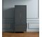 Armoire 2 Portes Design "kobe" 195cm Gris