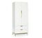 Armoire 2 Portes Design "kobe" 195cm Blanc