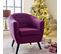 Fauteuil ARISTO tissu aubergine