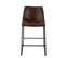 Tabouret de bar H.61 ROMANE Marron vintage