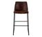 Tabouret de bar H.73 ROMANE Marron vintage