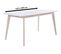 Table extensible L160-200 cm MALENA scandinave bois et blanc