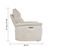 Canapé relax 2 places 3 moteurs ADAM tissu gris beige