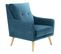 Fauteuil LAURANNE tissu bleu vert