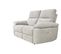 Canapé 2 places 2 relax électriques ORION tissu gris beige