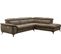 Canapé angle droit relax électrique NEWPORT tissu marron glacé