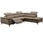 Canapé angle droit relax électrique NEWPORT tissu marron glacé